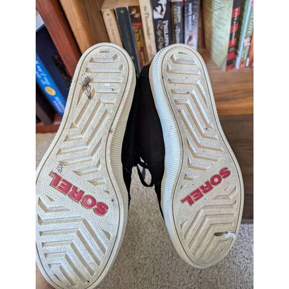 Sorel Women's Size 8 Out and About Hidden Wedge Ankle Booties Boots Black - Picture 5 of 6